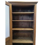 Witryna drewniana / biblioteczka z siatką vintage