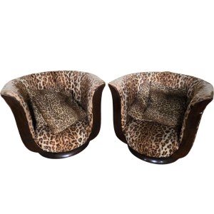 Art Déco pair of tulip armchairs