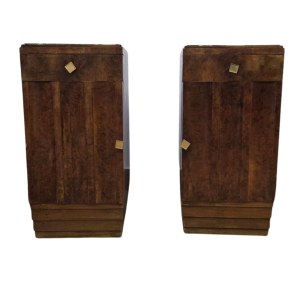 Overstools / Pair of bedside tables from the 1930s/40s, Art Déco style