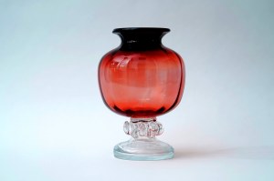 Glass vase, chalice - HS Tarnowiec - J. Słuczan-Orkusz