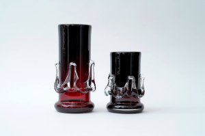 2 glass vases - HS Tarnowiec - Jerzy Słuczan-Orkusz