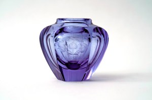 ART DECO glass vase - Bratislava - Czechoslovakia - ŻBS - A. Drobnik