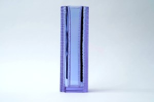 Glass alexandrite optical vase - Vaclav Hanus - Czechoslovakia