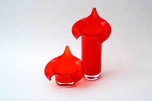 2 glass vases from the Kalia series - HSG Ząbkowice - J.S. Drost