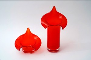 2 glass vases from the Kalia series - HSG Ząbkowice - J.S. Drost