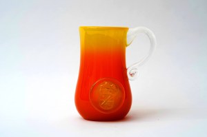 Glass tankard with the coat of arms of Sosnowiec
