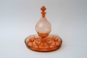 Glass liquor set - HS Hortensia - Pre-war