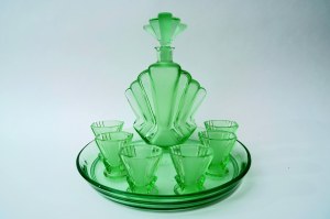 Glass alcohol set - HS Hydrangea - Art Deco
