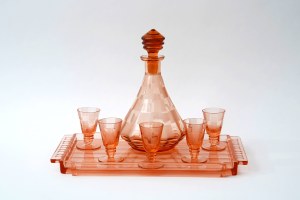 Glass alcohol set - HS Hydrangea - Art Deco