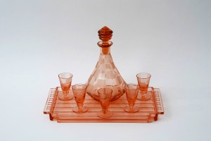 Glass alcohol set - HS Hydrangea - Art Deco
