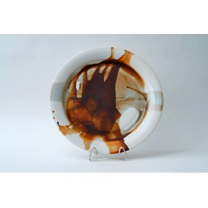 Porcelanowa patera abstrakcyjna - E. Jakubaszek - Duża
