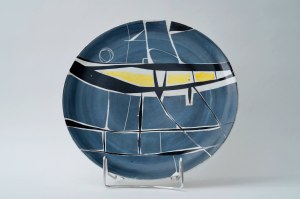 Porcelain decorative platter - Author's - 1960s.