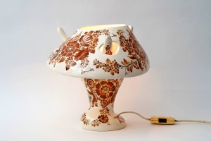 Faience Horned Lamp - pattern no. 407 - ZF Włocławek - E. Piwek Białoborska