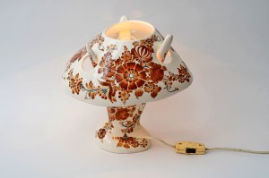 Faience Horned Lamp - pattern no. 407 - ZF Włocławek - E. Piwek Białoborska