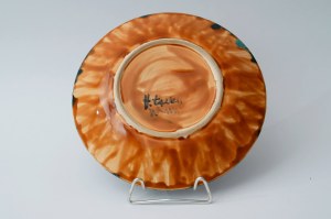 Faience abstract platter - H. Lącka