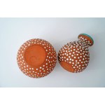 Dwa ceramiczne wazony w kropki - Julie Horova - Czechosłowacja