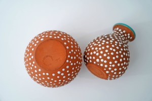 Two ceramic dot vases - Julie Horova - Czechoslovakia