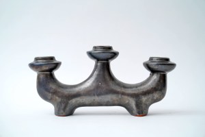 Ceramiczny świecznik trójramienny - Kamionka Łysa Góra - B. Książek