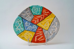 Unique ceramic platter - Z. Flin - Huge!