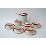 Porcelanowy serwis do kawy ,,Lwów'' - FP Chodzież - bordowy
