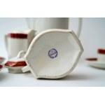 Porcelanowy serwis do kawy ,,Lwów'' - FP Chodzież - bordowy