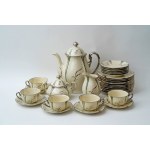 Porcelanowy serwis do kawy - wzór 510 - FP Ćmielów - zdobiony platyną