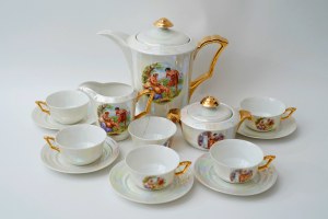 Porcelain coffee service Bałtyk - FP Ćmielów - Iridescent