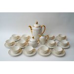 Przedwojenny,porcelanowy serwis do kawy - wzór 500 - FP Ćmielów - na 12 osób
