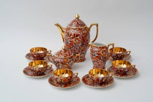 Pre-war Wanda porcelain coffee service - Giesche - IMARI