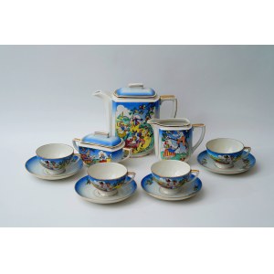 Unikatowy, porcelanowy serwis do kawy Grunwald - Chodzież - Mal. Jan Maćkowiak
