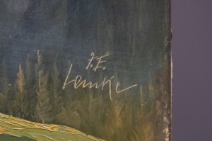 Joachim Ernst Lemke?, Mountain landscape with valley, 20th century.