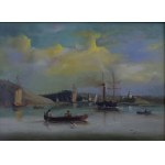 A river port in Russia, late 19th century.