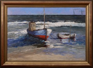Gregory Mendoly (Christo Stefanoff), Fishing boats on the seashore