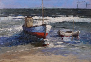 Gregory Mendoly (Christo Stefanoff), Fishing boats on the seashore