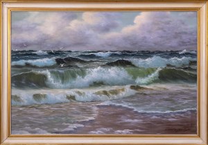 Helmut Martinsen-Sylt, Stormy Sea, ca.1950