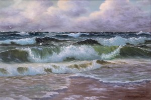 Helmut Martinsen-Sylt, Stormy Sea, ca.1950