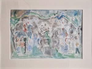 Geppert Eugeniusz, Racing, sketch of a horseman on the reverse side
