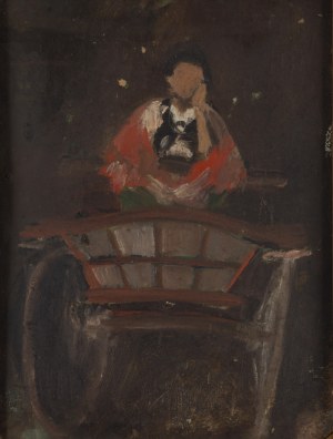 Włodzimierz Tetmajer (1862 Harklowa - 1923 Kraków), Woman on a cart