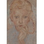 Wlastimil Hofman (1881 Praga - 1970 Szklarska Poręba), Portret dziewczynki, 1959