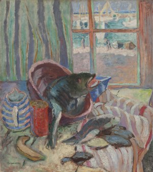 Stanislaw Borysowski (1901 Lviv - 1988 Torun), Still life with fish