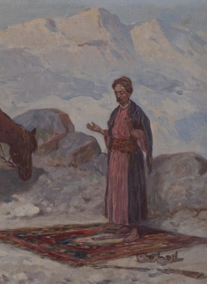 Adam Setkowicz (1879 Krakow - 1945 Krakow), Stopping for prayer