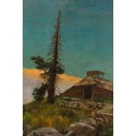 Michał Gorstkin Wywiórski (1861 Warszawa - 1926 Warszawa), Pejzaż karpacki z chatą