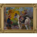 Wojciech Kossak (1856 Paryż - 1942 Kraków), Ułan z koniem, 1930