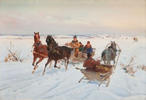 Ignacy Zygmuntowicz (1875 - 1947), Meeting on the Road
