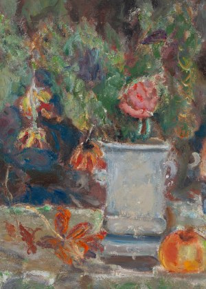 Czeslaw Rzepinski (1905 Strusow near Trembowla - 1995 Krakow), Still life with apples and flowers