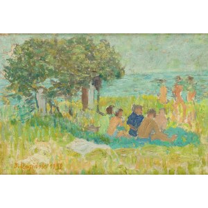 Bolesław Rogiński (1907 Wiazyń k. Wilna - 1990 Gdańsk), Plaża w Jelitkowie, 1949