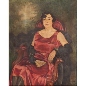 Fryderyk Pautsch (1877 Delatyn k. Stanisławowa - 1950 Kraków), Portret Margit Tillowej, 1929