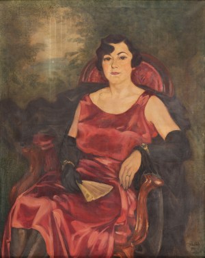 Friedrich Pautsch (1877 Delatyn near Stanislawow - 1950 Krakow), Portrait of Margit Tillowa, 1929