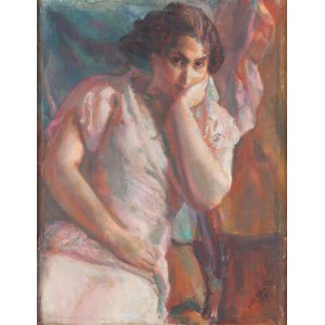 Kasper Pochwalski (1899 Kraków - 1971 Kraków), Zamyślona (Portret p. X.Y), 1935