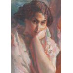 Kasper Pochwalski (1899 Kraków - 1971 Kraków), Zamyślona (Portret p. X.Y), 1935
